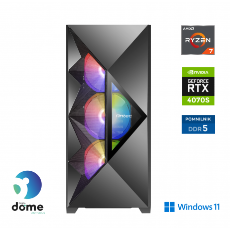 Računalnik ANNI Gamer Extreme R7 7700X / RTX 4070S / 32 GB / 2 TB / W11H