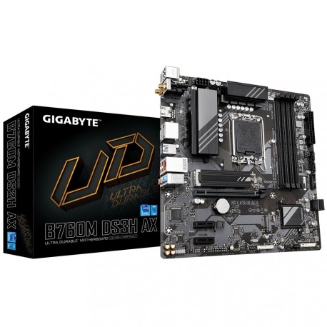 Matična plošča GIGABYTE B760M DS3H AX, DDR5, WiFi 6E, LGA1700 mATX