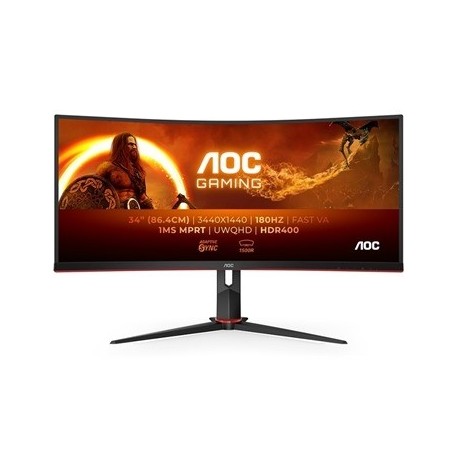 Monitor AOC CU34G2XP/BK, ukrivljen