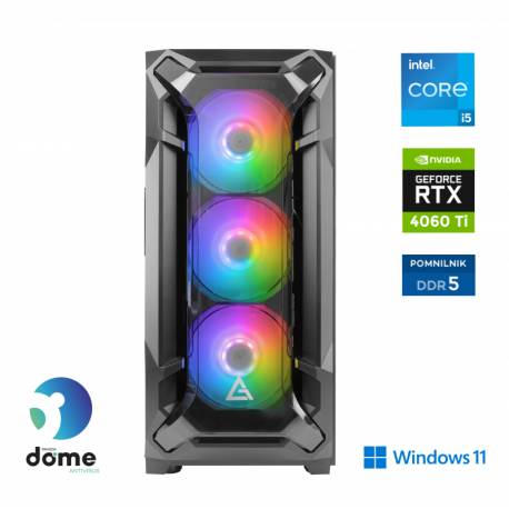 Računalnik ANNI Gamer Advanced i5-14400F / RTX 4060 Ti / 16 GB / 1 TB / W11H