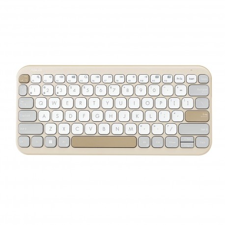 Tipkovnica brezžična ASUS Marshmallow KW100, Oat Milk - svetlo rjava