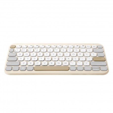 Tipkovnica brezžična ASUS Marshmallow KW100, Oat Milk - svetlo rjava