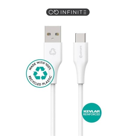 Kabel eSTUFF INFINITE, USB-C v USB-A, 60W, 1m, bel