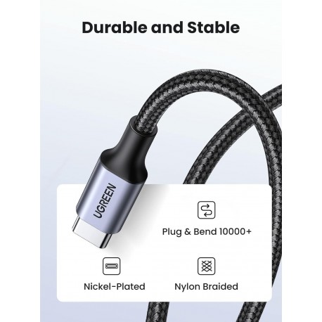 Kabel Ugreen 50150,  USB-C na USB-C polnilni, 1m