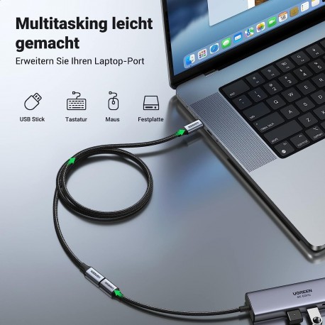 Kabel Ugreen USB-C podaljšek 0.5m, 80810
