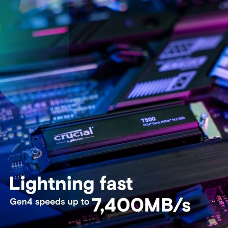 SSD disk 1TB M.2 NVMe Crucial T500 s hladilnikom, CT1000T500SSD5
