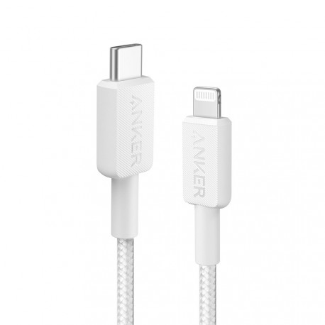 Kabel Anker 322, USB-C na Lightning, pleten kabel 0.9m bel, A81B5H21