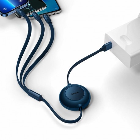 Kabel Baseus USB-A 3v1 Lightning/USB-C/MicroUSB 1.2m moder, CAMJ010003