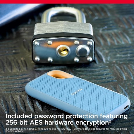 Zunanji disk SSD 2TB SanDisk Extreme SDSSDE61-2T00-G25B, USB-C