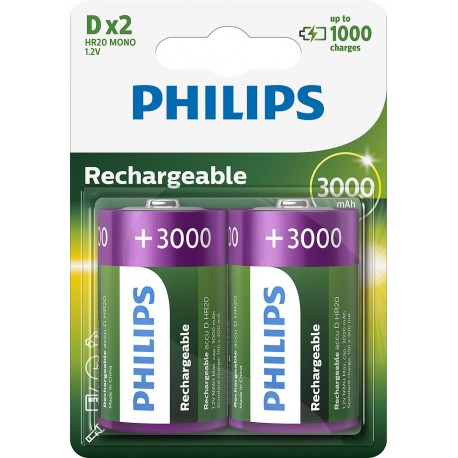 PHILIPS BATERIJA D POLNILNA 1,2V, 3000mAh