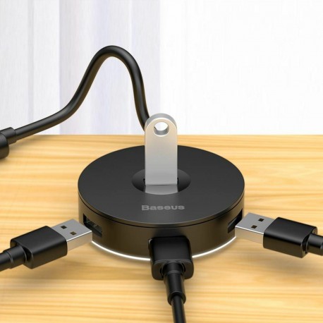 USB Hub Baseus USB TipC 4xTipA črn