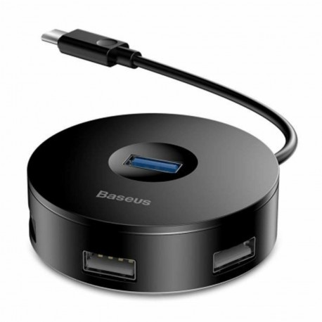 USB Hub Baseus USB TipC 4xTipA črn