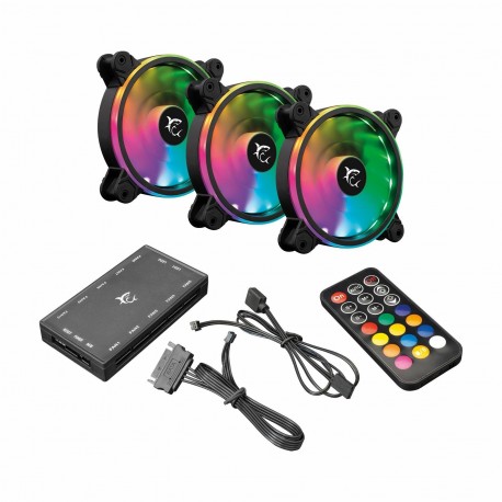 Ventilator WHITE SHARK NEBULA 120mm 4-pin  ARGB, kit