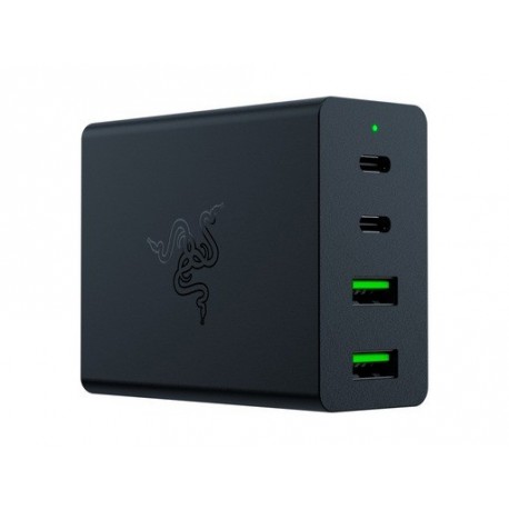 Polnilec Razer USB-C 130W, 2x USB-C PD 100W, 2x USB-A 18W, črn