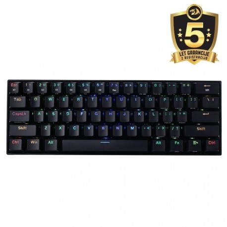 Tipkovnica RedRagon Fizz Draconic K530, RGB, črna