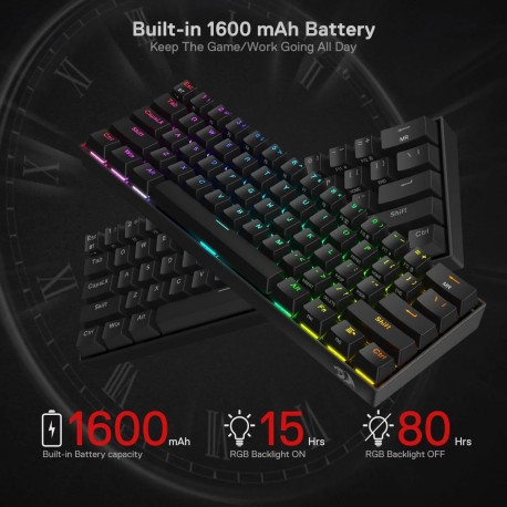 Tipkovnica RedRagon Fizz Draconic K530, RGB, črna