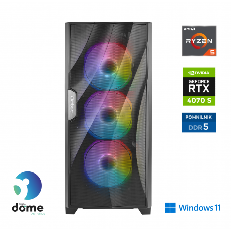 Računalnik ANNI Gamer Extreme R5 9600X / RTX 4070S / 32 GB / 2 TB / W11H