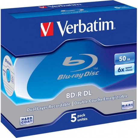 Mediji Verbatim BD-R Dual Layer 50GB 6x White-Blue surface Jewel Case 5 (43748)