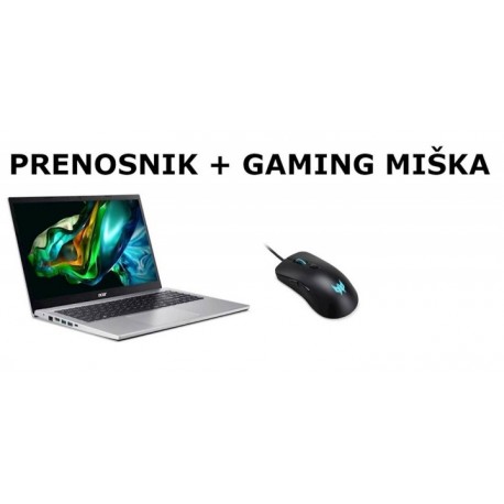 Prenosnik Acer Aspire 3 A315-44P-R67R R7-5700U, 16GB, 512GB + miška