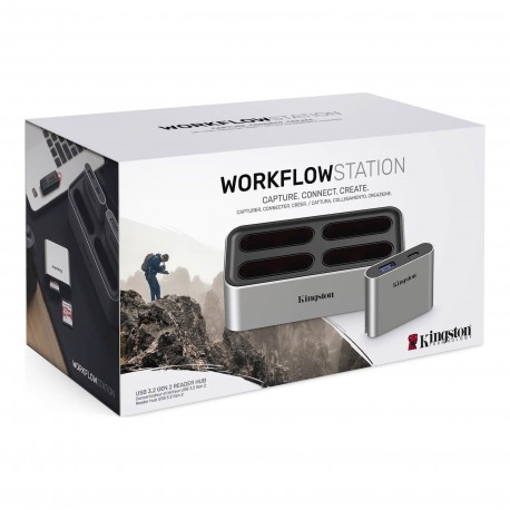 Priklopna postaja Kingston Workflow + USB razdelilec, USB C