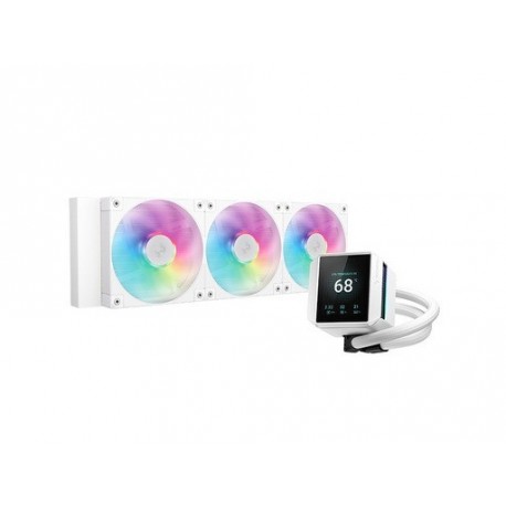 Vodno hlajenje DeepCool MYSTIQUE 360 ARGB, 360mm, LCD, bel