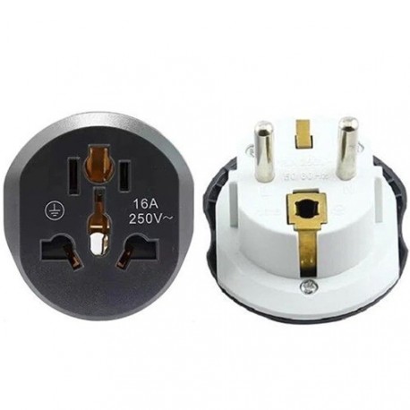 Adapter US / UK / CN v EU (črno-bel)