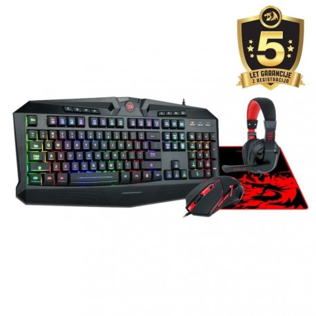 Komplet miške, tipkovnice, slušalk in podloge REDRAGON S101-BA-2 SLO, DEMO