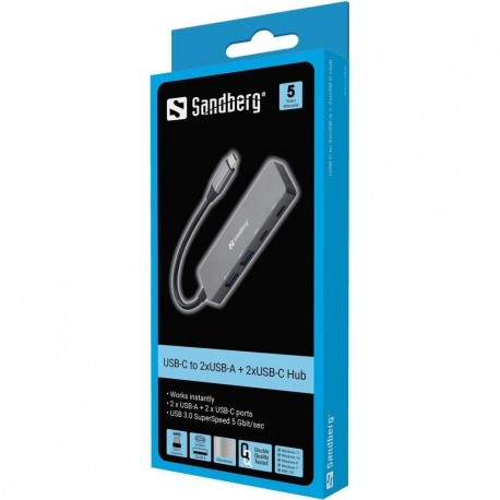 USB-C Hub Sandberg SB13650, 4-v-1