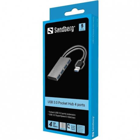 USB Hub Sandberg SB13388, 4-v-1