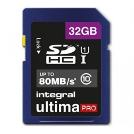 Pomnilniška kartica INTEGRAL 32GB SDHC UltimaPro CLASS10 80MB UHS-I U1