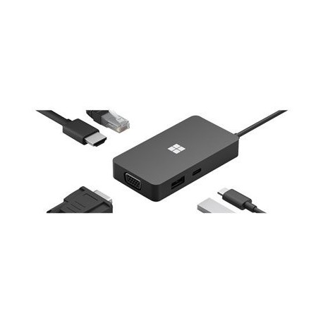Priklopna postaja MS Surface, USB-C, črna