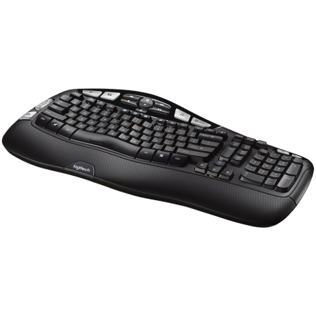 Tipkovnica USB LOGITECH Wave, brezžična, grafitna