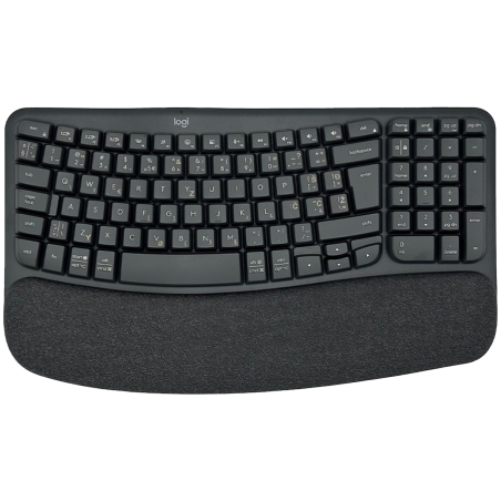 Tipkovnica USB LOGITECH Wave, brezžična, grafitna