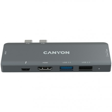 USB Hub CANYON DS-5, Thunderbolt 3, siv