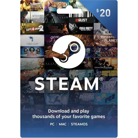 Steam vavčerji v vrednosti 20€