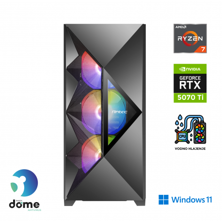 Računalnik ANNI Gamer Extreme R7 9700X / RTX 5070 Ti / 32 GB / 2 TB / W11H