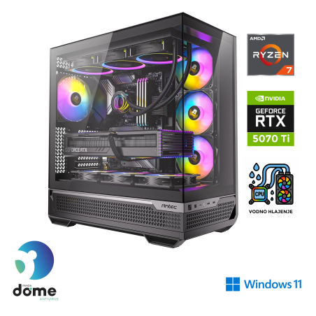 Računalnik ANNI Gamer Elite R7 7800X3D / RTX 5070 Ti / 64 GB / 2 TB / W11H