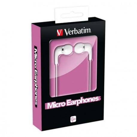 Slušalke ušesne Verbatim Micro Earphones, bele, 49112