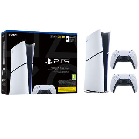 Igralna konzola PlayStation 5 Slim Digital, 825GB + dodaten kontroler (bel)