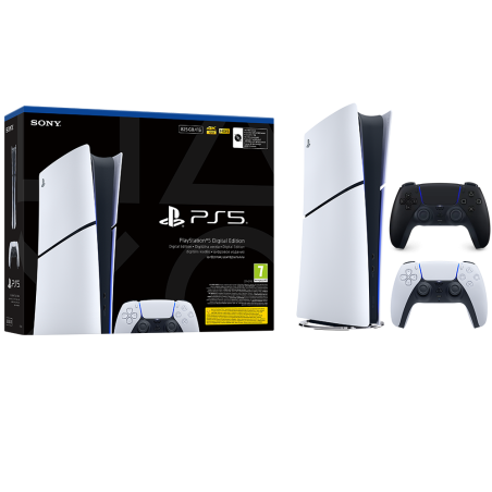 Igralna konzola PlayStation 5 Slim Digital, 825GB + dodaten kontroler (črn)