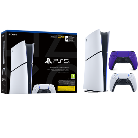 Igralna konzola PlayStation 5 Slim Digital, 825GB + dodaten kontroler (vijola)