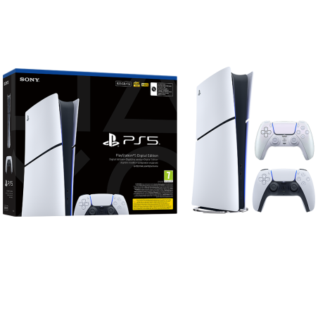 Igralna konzola PlayStation 5 Slim Digital, 825GB + dodaten kontroler (c. pearl)