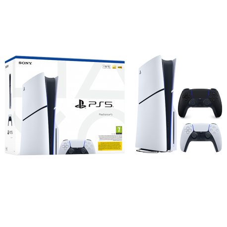 Igralna konzola PlayStation 5 Slim, 1TB + dodaten kontroler (črn)