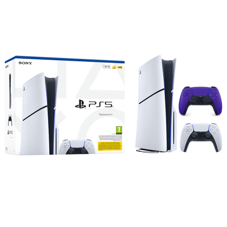 Igralna konzola PlayStation 5 Slim, 1TB + dodaten kontroler (vijoličen)