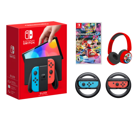 Igralna konzola Nintendo Switch OLED (rdeče/modra) in Mario Kart komplet