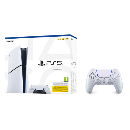 Igralna konzola PlayStation 5 Slim + dodaten DualSense kontroler (c.pearl)