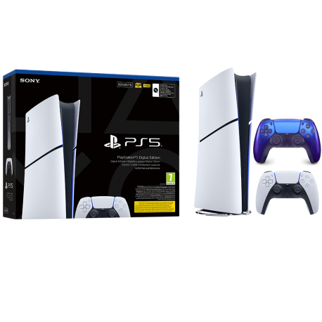 Igralna konzola PlayStation 5 Slim Digital, 825GB + dodaten kontroler (c.indigo)