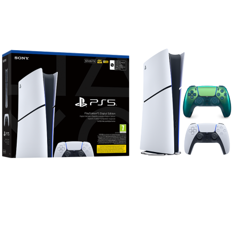 Igralna konzola PlayStation 5 Slim Digital, 825GB + dodaten kontroler (c. teal)