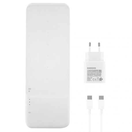 Brezžični polnilec Samsung Trio EP-P6300 – 9 W, USB Type-C, Bel