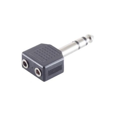 Adapter MicroConnect 6.3mm - 2X3.5mm M-F